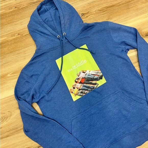 LANE SEVEN The Middle Blue Hoodie Size Medium - Picture 2 of 5